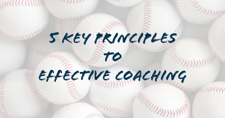 My 5 Key Principles For Effective Coaching